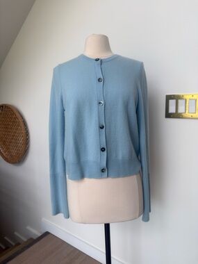 La Ligne Blue Cashmere Cardigan